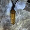 Gold Siberian Quartz Double-Terminated Pendant on Cord – Radiant Energy Amplifier