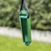 Green Siberian Quartz Double-Terminated Pendant on Cord – A Symbol of Renewal and Harmony