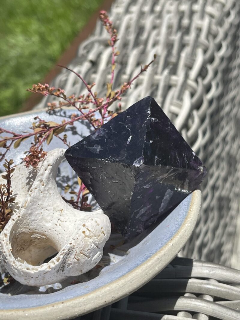 Mystical Deep Purple Octahedron – Approx. 56mm