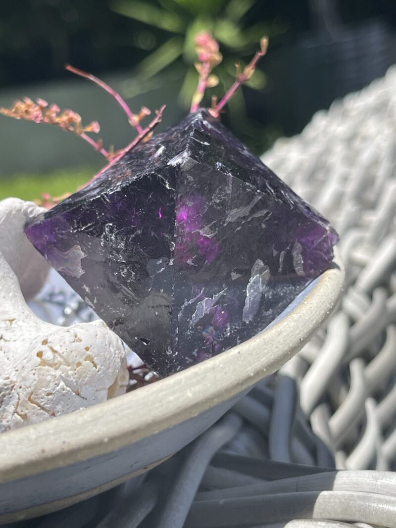 Mystical Deep Purple Octahedron – Approx. 56mm