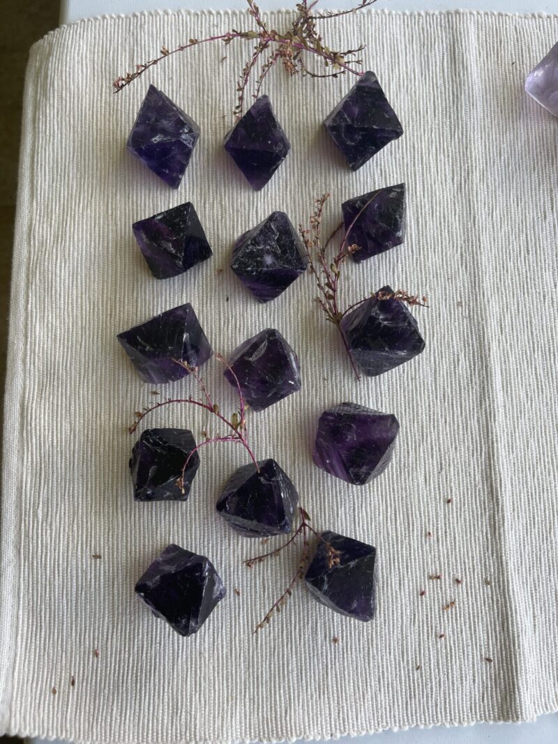 Mystical Deep Purple Octahedron – Approx. 42mm