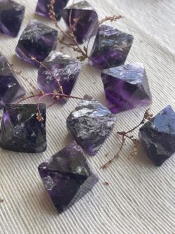 Mystical Deep Purple Octahedron – Approx. 42mm