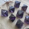 Mystical Deep Purple Octahedron – Approx. 42mm