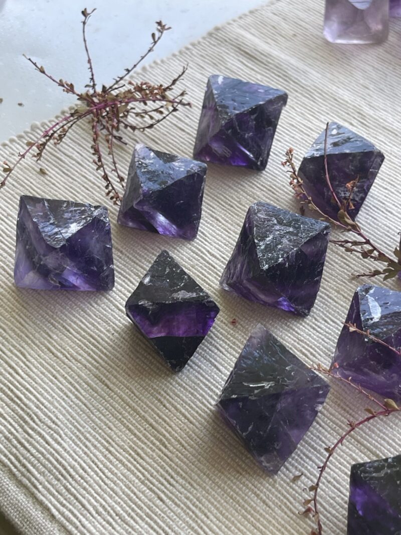 Mystical Deep Purple Octahedron – Approx. 42mm