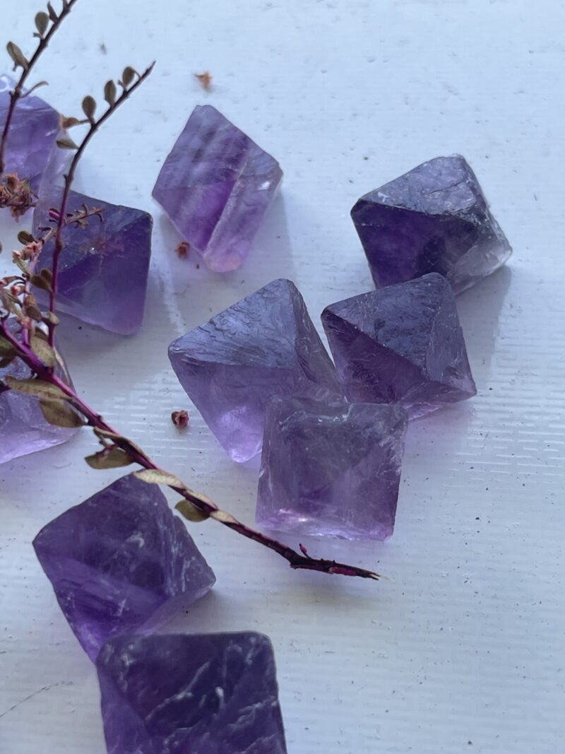 Gorgeous Purple Fluorite Octahedrons – Tiny Treasures