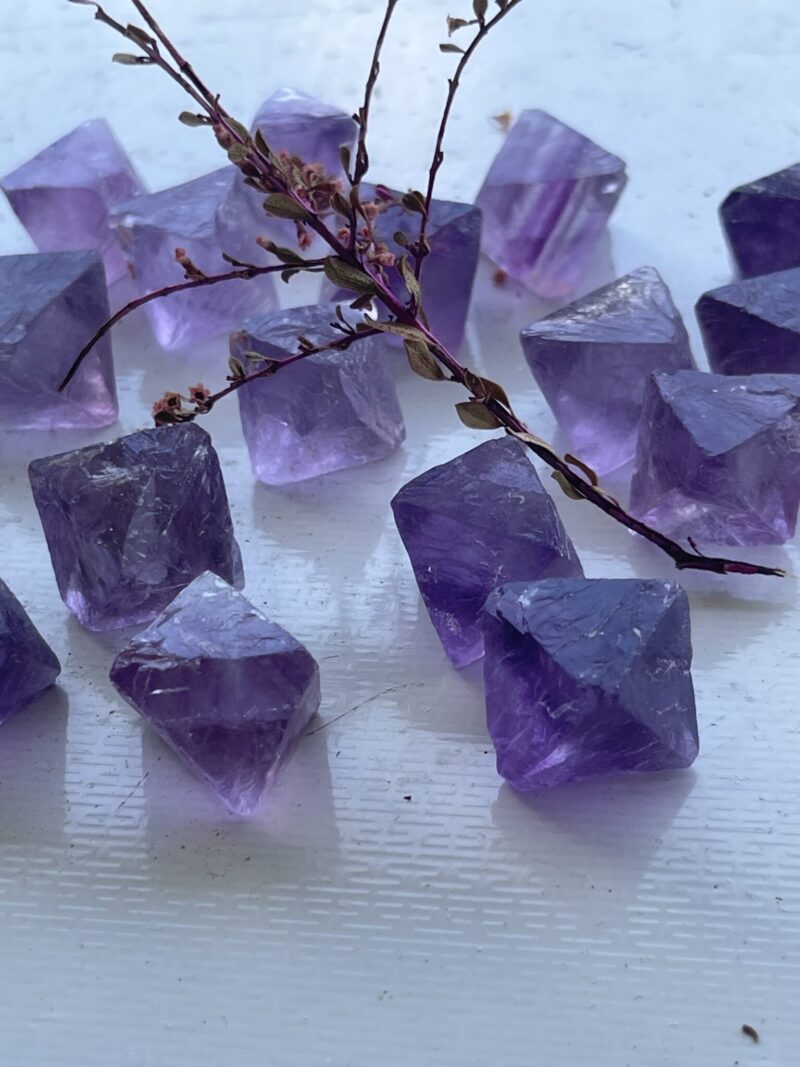 Gorgeous Purple Fluorite Octahedrons – Tiny Treasures