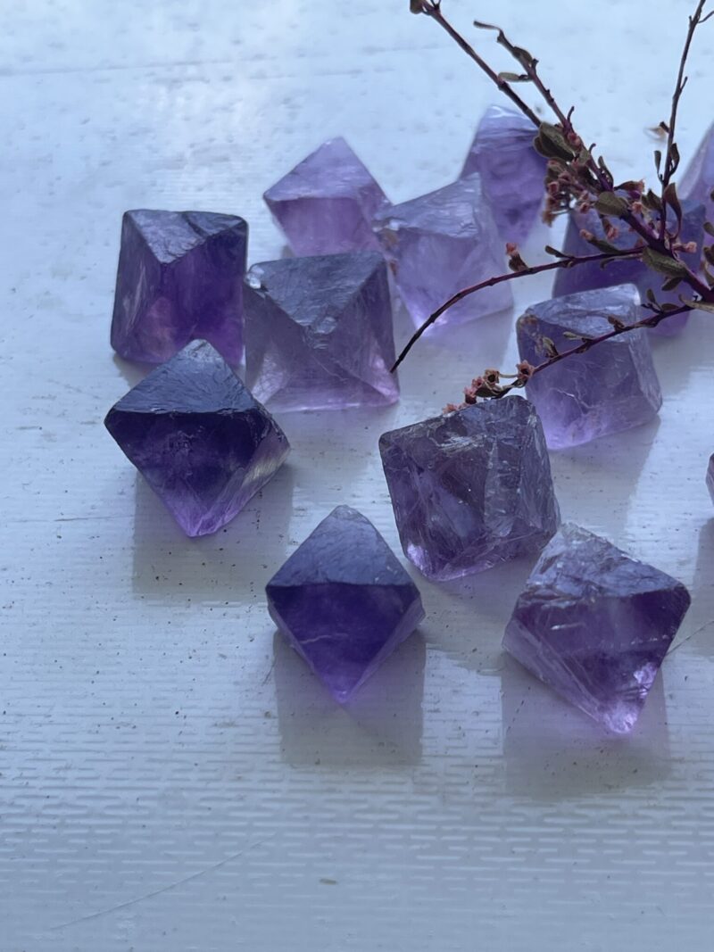 Gorgeous Purple Fluorite Octahedrons – Tiny Treasures