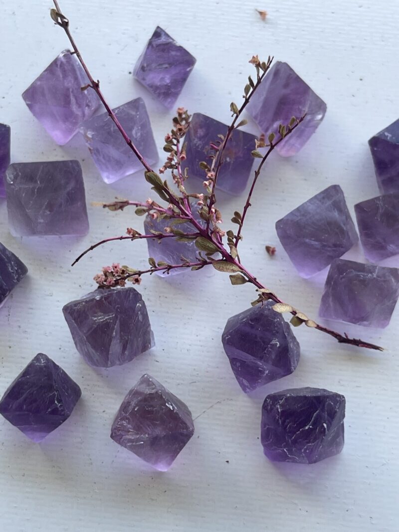 Gorgeous Purple Fluorite Octahedrons – Tiny Treasures