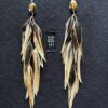 These are Tiger Eye Stunning Feather Earrings – A Perfect Blend of Elegance and Grounding Energy