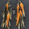 Butterfly Wing Orange These are Feather Earrings – Radiant Beauty with Earthy Elegance