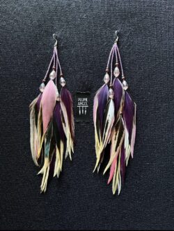 These are Chantire Pastel Feather Earrings – Soft Elegance with a Purpose