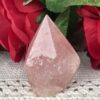 Ignite the Flame of Love: Rose Quartz Polished Flame