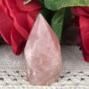 Ignite the Flame of Love: Rose Quartz Polished Flame