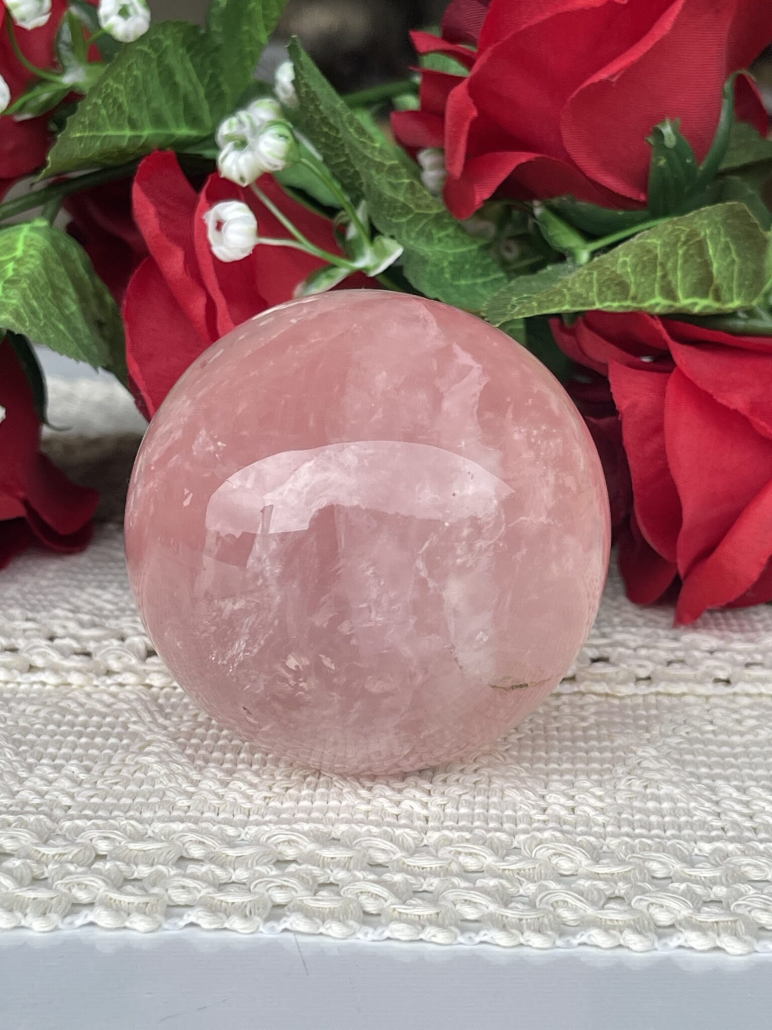 Radiate Love and Harmony: Rose Quartz Sphere (7.5cm)