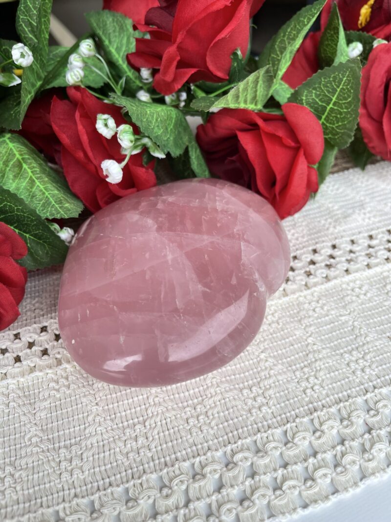 Radiate Love and Light: Amazing Rainbow Loving Heart Rose Quartz 1kg