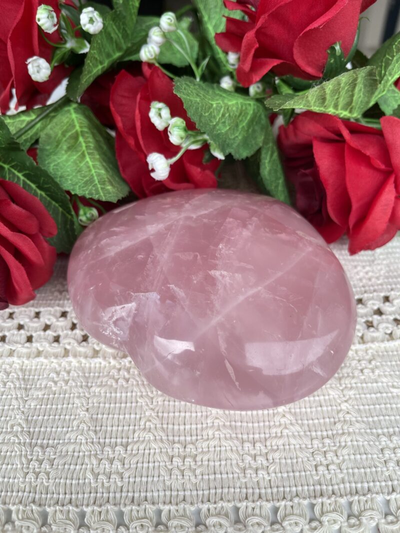 Radiate Love and Light: Amazing Rainbow Loving Heart Rose Quartz 1kg