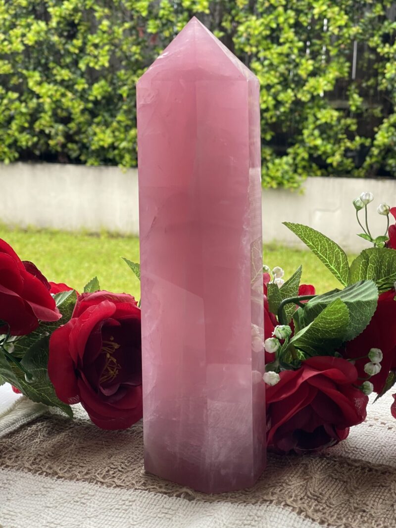 Mesmerizing Rose Quartz Tower – 28cm