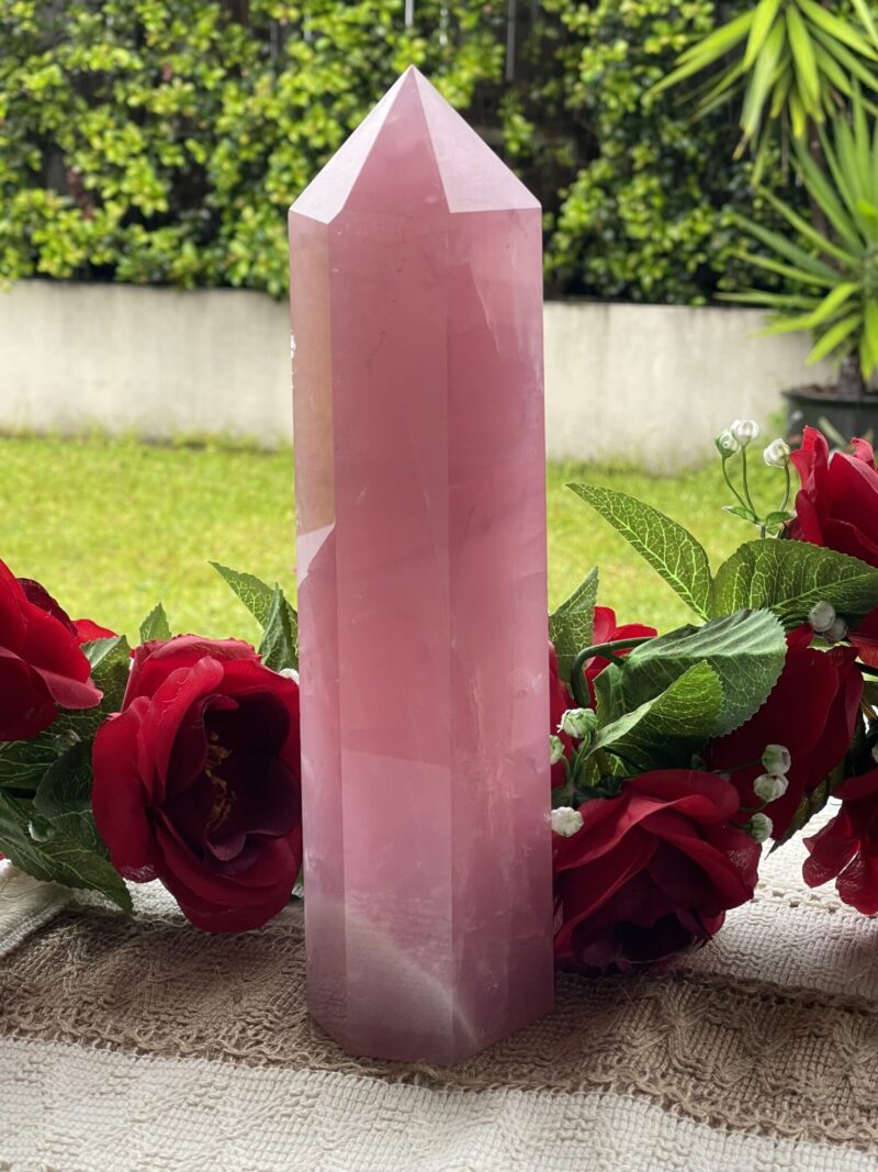 Mesmerizing Rose Quartz Tower – 28cm