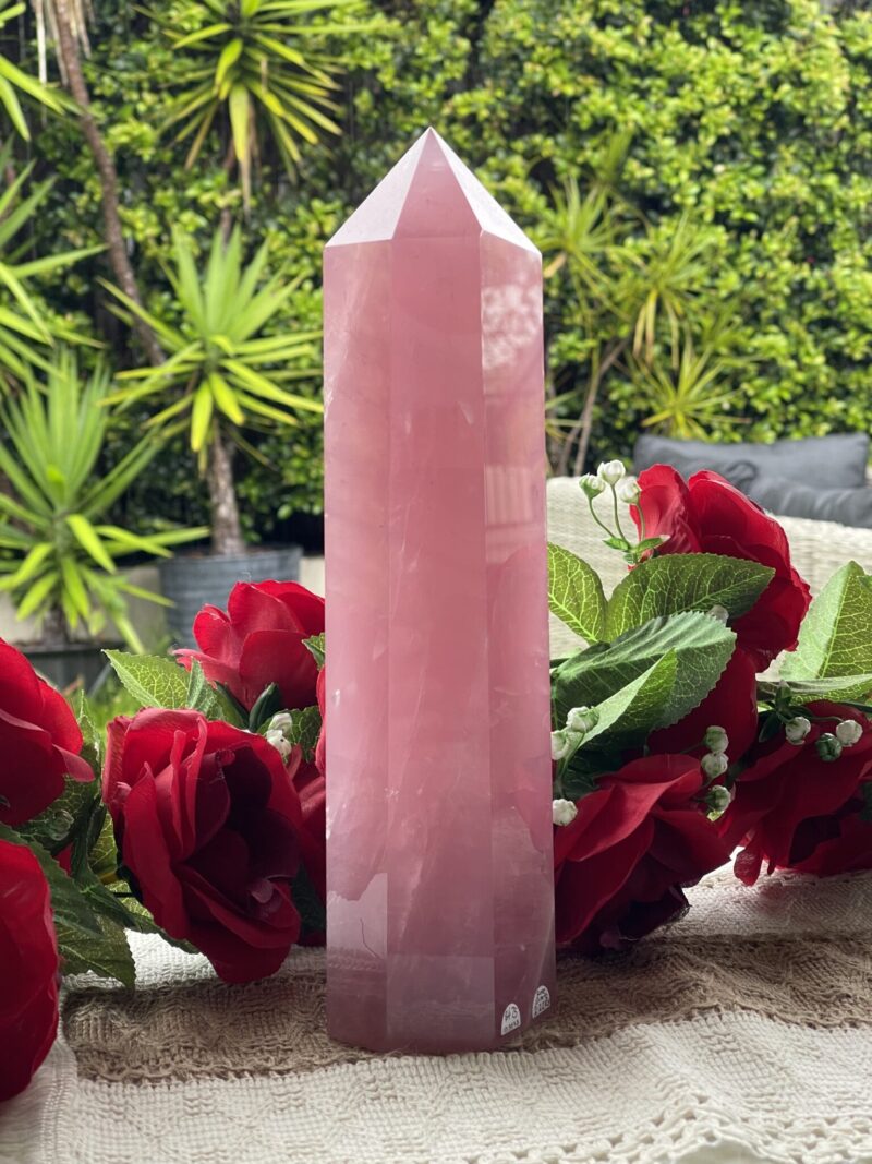 Mesmerizing Rose Quartz Tower – 28cm