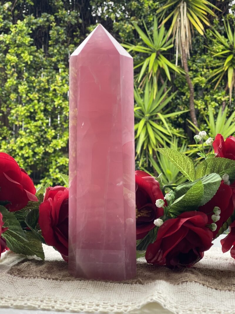 Mesmerizing Rose Quartz Tower – 28cm