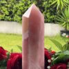 Captivating Rose Quartz Tower – 27cm