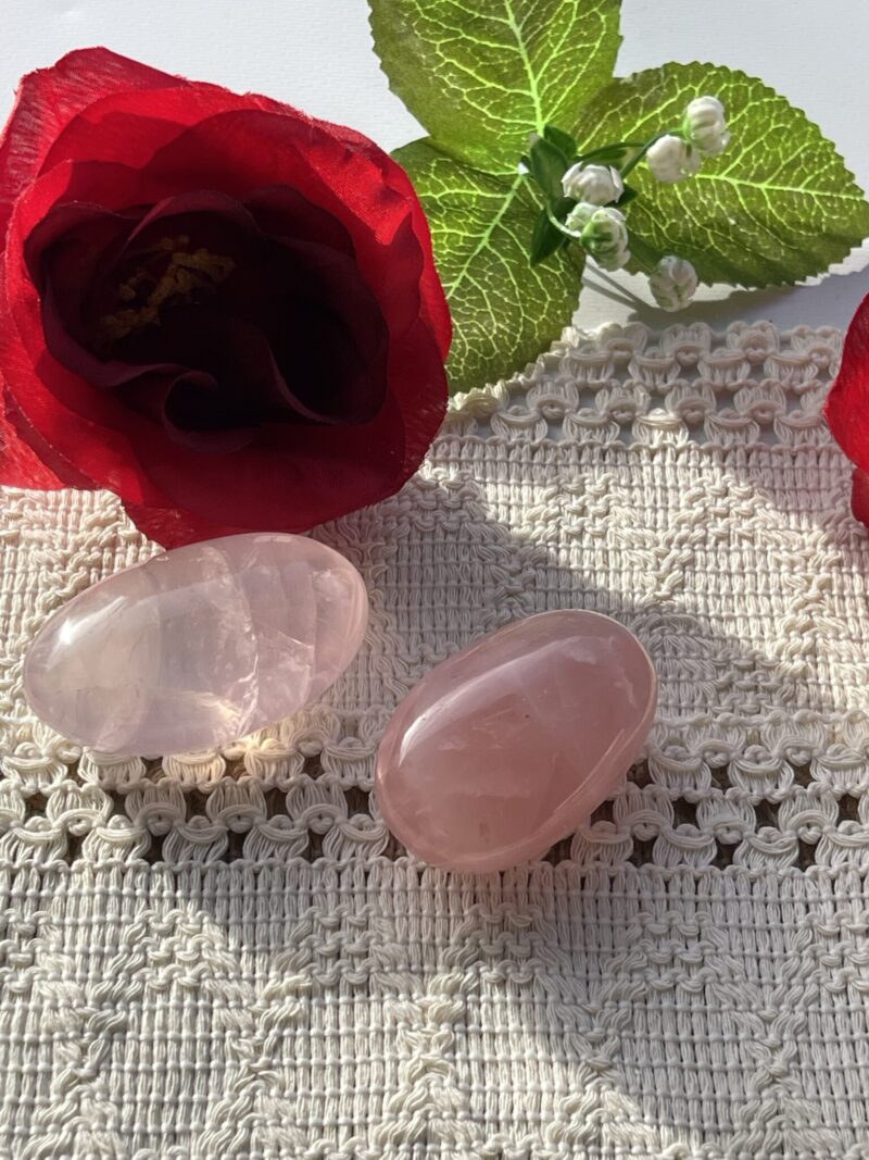 Elevate your energy and embrace love in all its forms with our Gorgeous Rose Quartz Palm Stone Selection