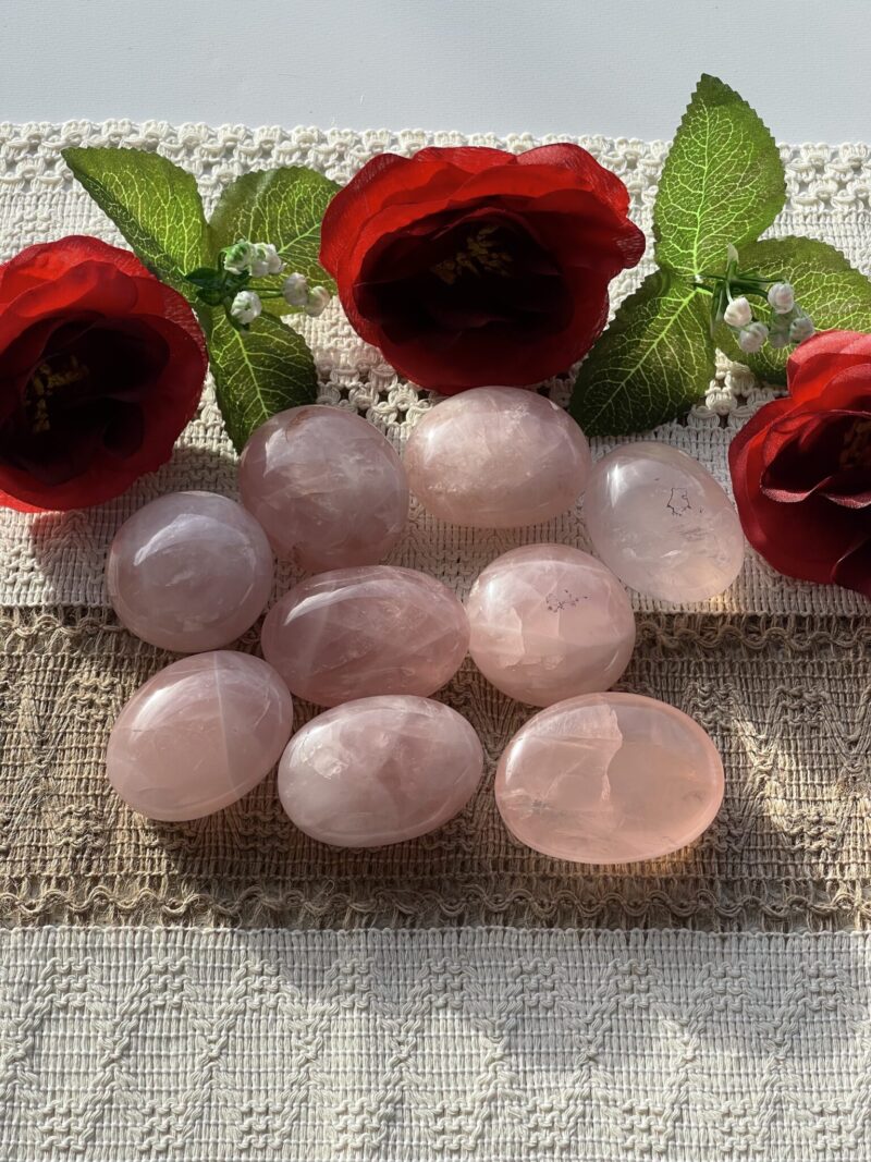 Graceful Rose Quartz Palm Treasures – Love in Your Hands