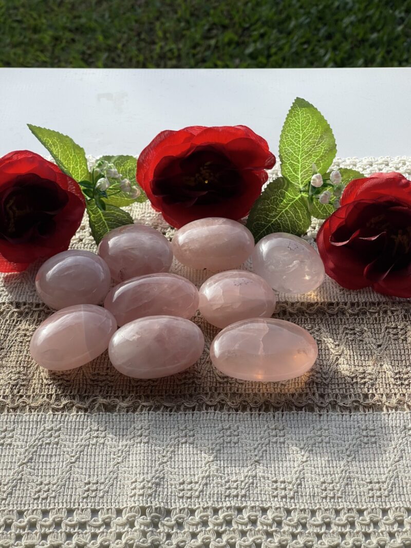 Graceful Rose Quartz Palm Treasures – Love in Your Hands