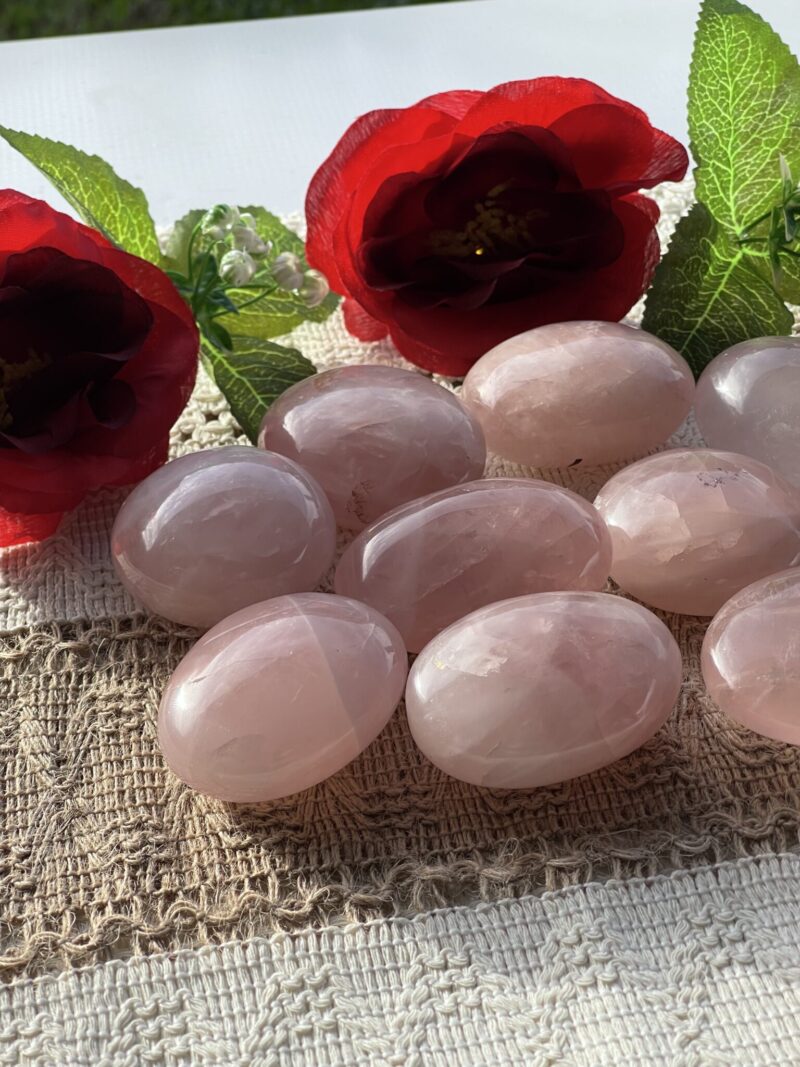 Graceful Rose Quartz Palm Treasures – Love in Your Hands