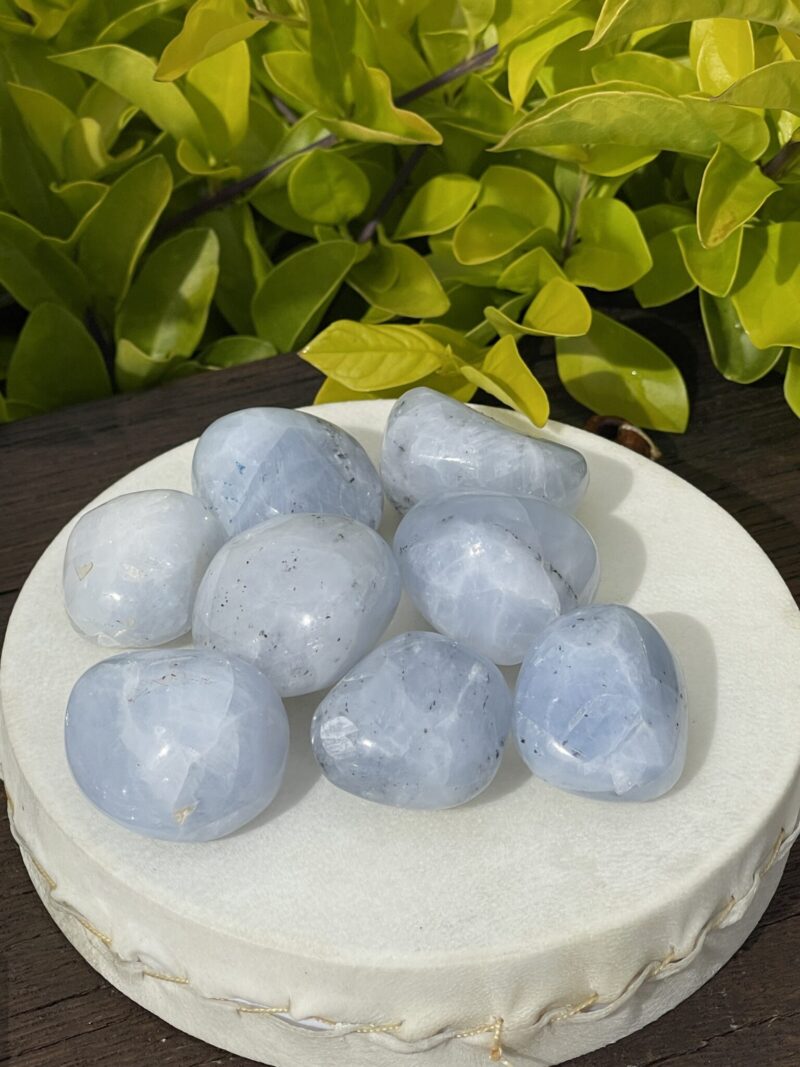 Blue Calcite Tumble Stones (2-Pack) – Serenity and Communication