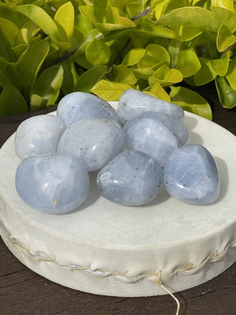 Blue Calcite Tumble Stones (2-Pack) – Serenity and Communication