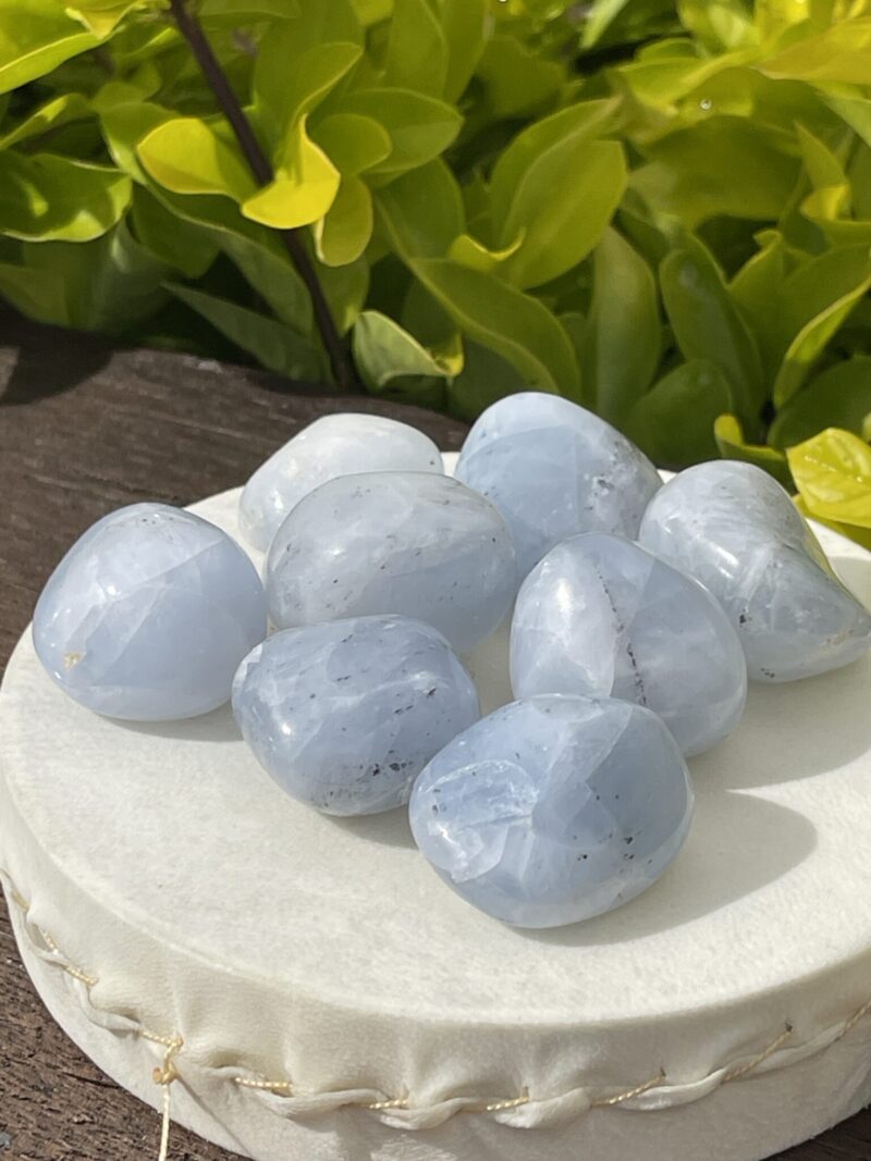 Blue Calcite Tumble Stones (2-Pack) – Serenity and Communication