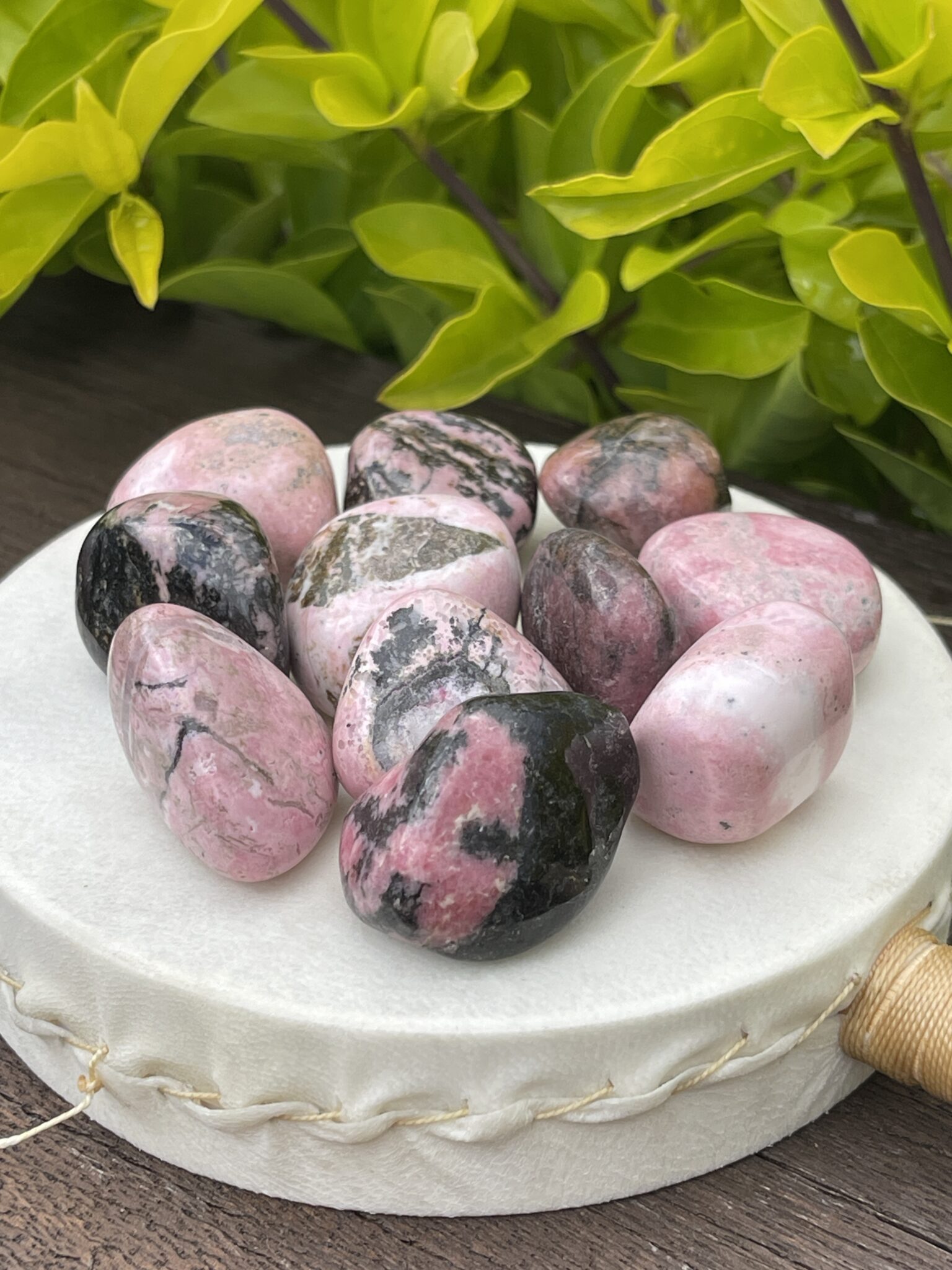 Rhodonite Tumble Stones (3-Pack) – Emotional Balance and Self-Love