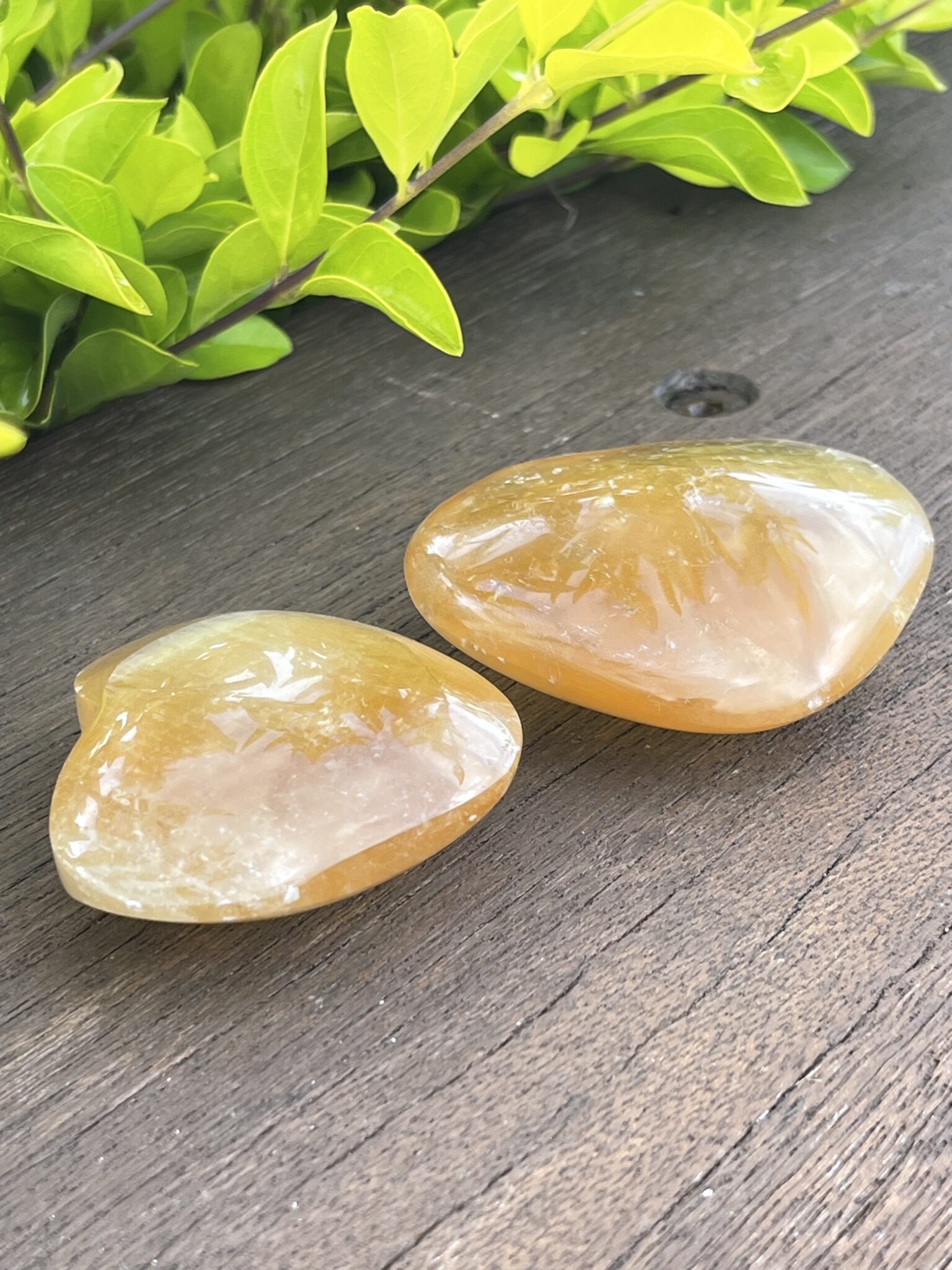 Honey Calcite Hearts – A Symbol of Empowerment and Inner Strength