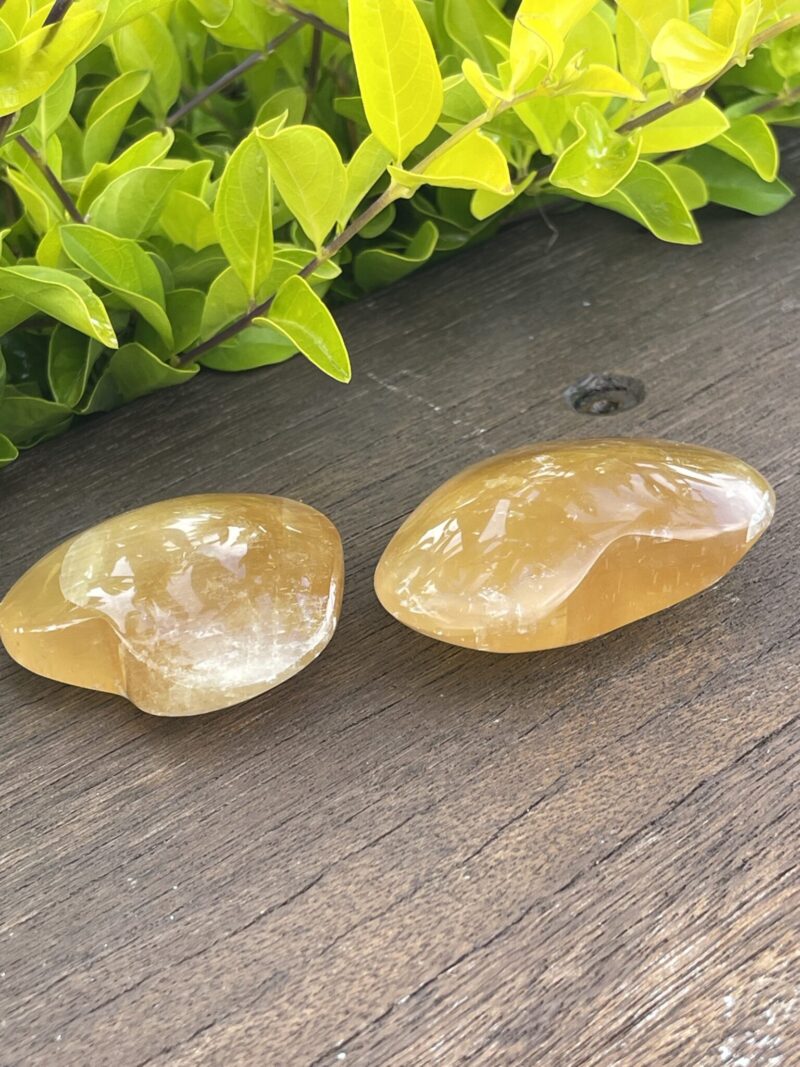 Honey Calcite Hearts – A Symbol of Empowerment and Inner Strength