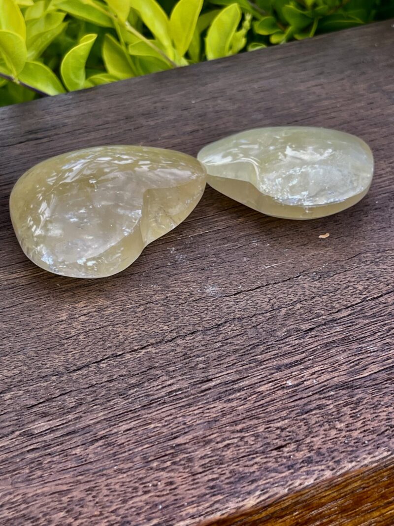 Golden Calcite Hearts – Radiant Energy for Confidence and Abundance