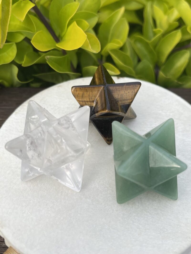 tiger eye, green aventurine Merkabah