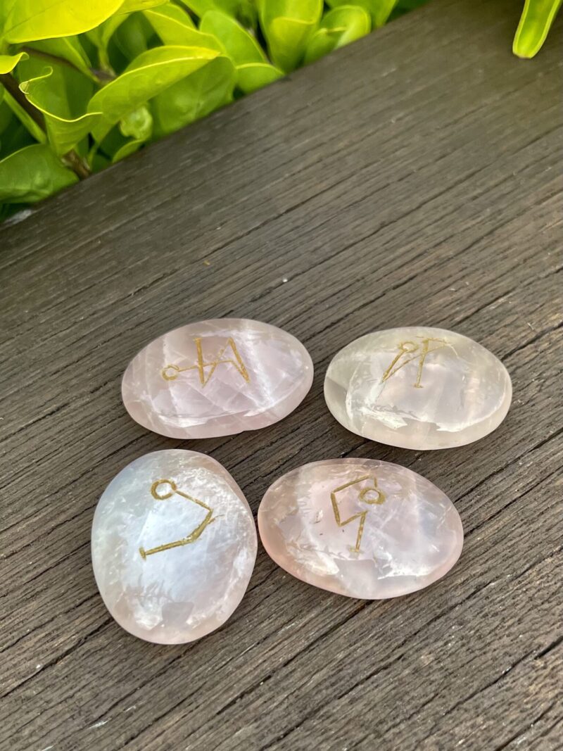 Rose Quartz and Amethyst Angel Sigils