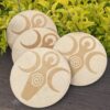 Divine Feminine Energy Moon Goddess Wooden Plate (15cm)