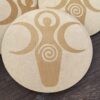 Divine Feminine Energy Moon Goddess Wooden Plate (15cm)