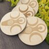 Divine Feminine Energy Moon Goddess Wooden Plate (15cm)