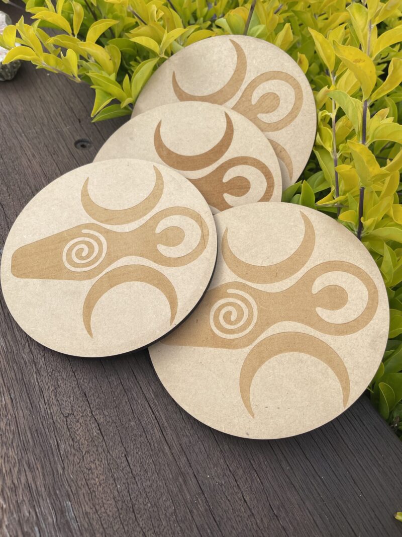 Divine Feminine Energy Moon Goddess Wooden Plate (15cm)