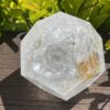 Radiate Universal Energy: Rainbow Clear Quartz Dodecahedron 817g