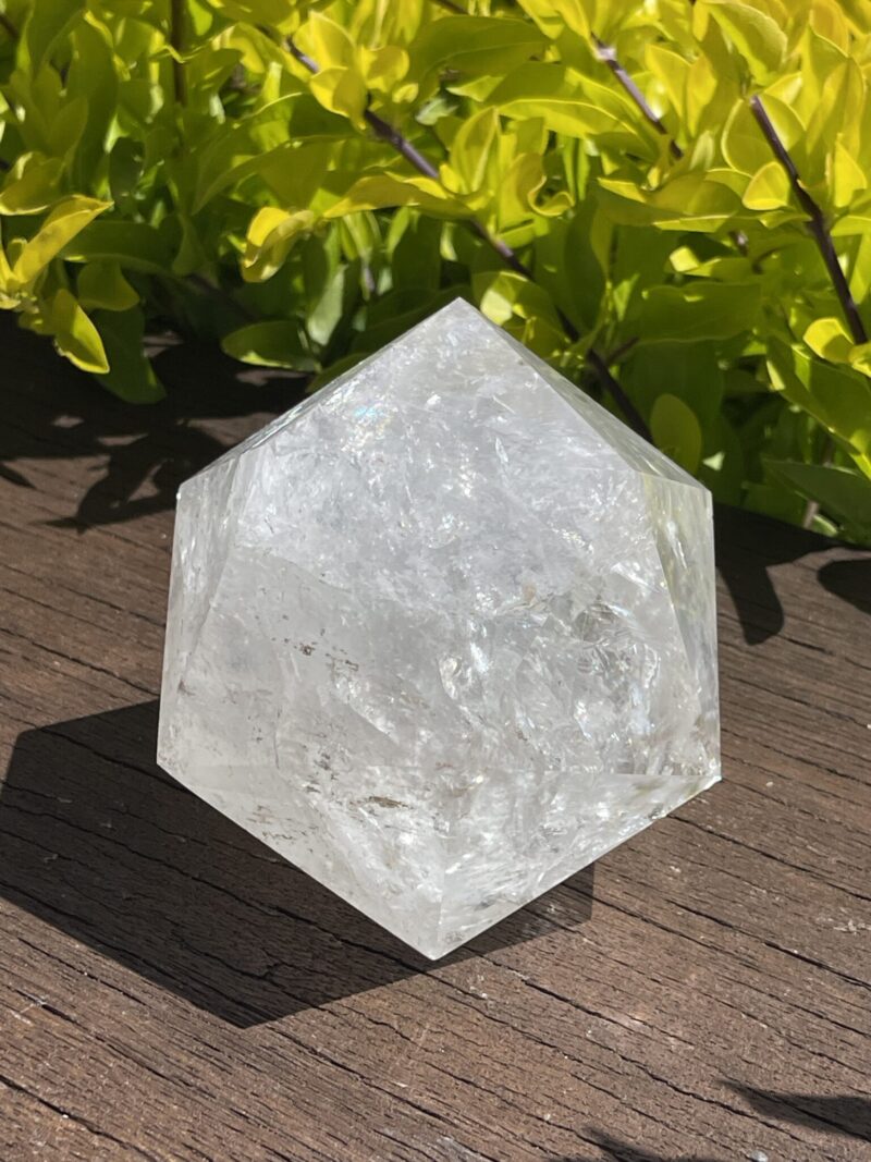 Flow Intuition: Rainbow Clear Quartz Icosahedron (976g)