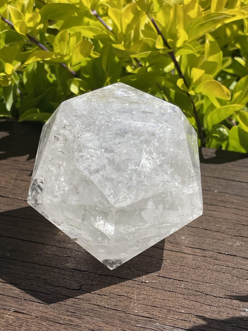 Flow Intuition: Rainbow Clear Quartz Icosahedron (976g)