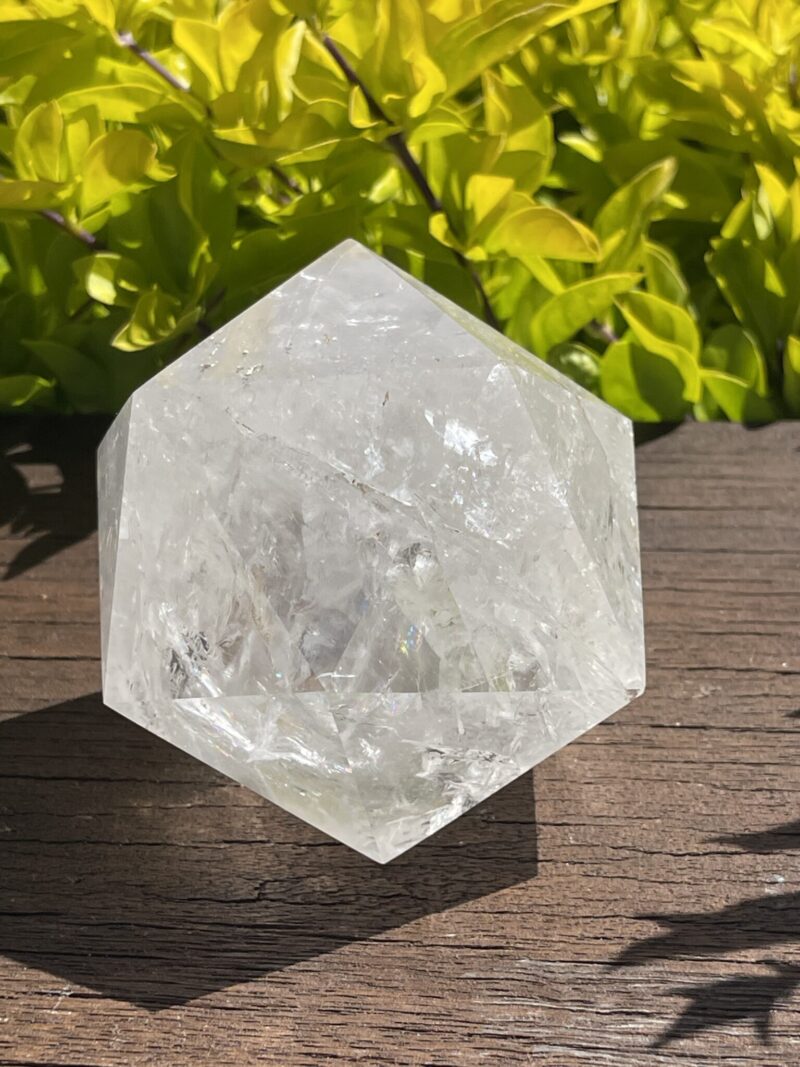 Flow Intuition: Rainbow Clear Quartz Icosahedron (976g)