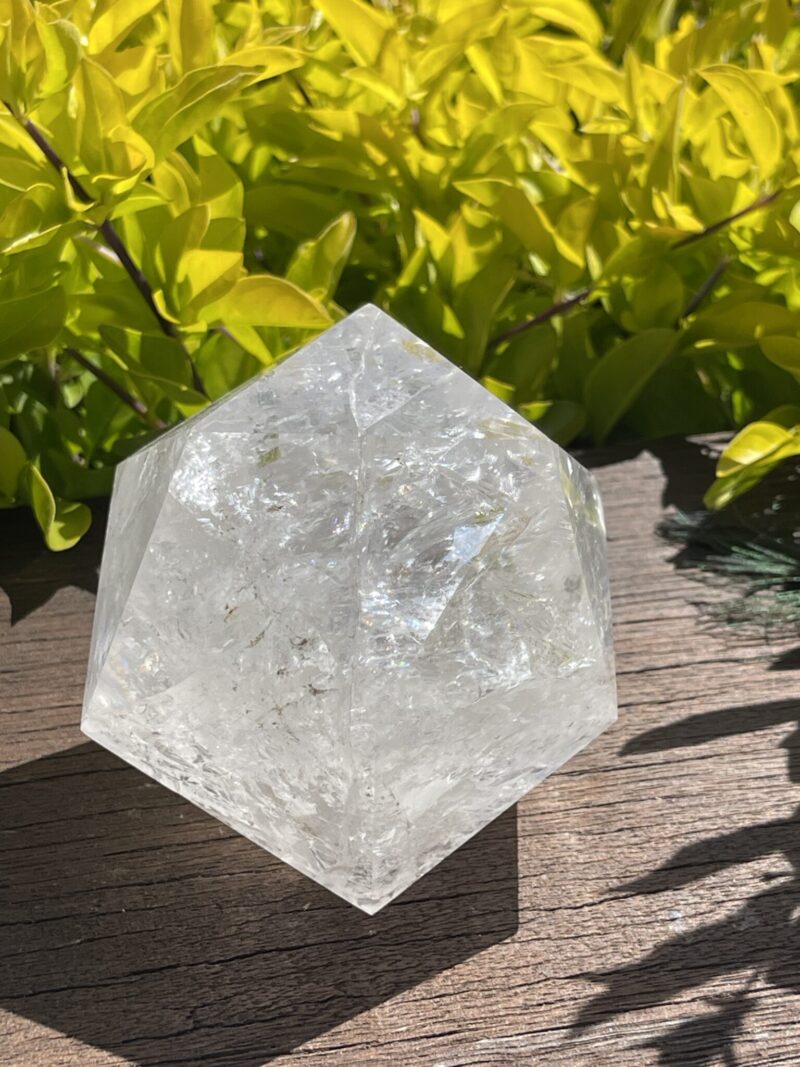 Flow Intuition: Rainbow Clear Quartz Icosahedron (976g)