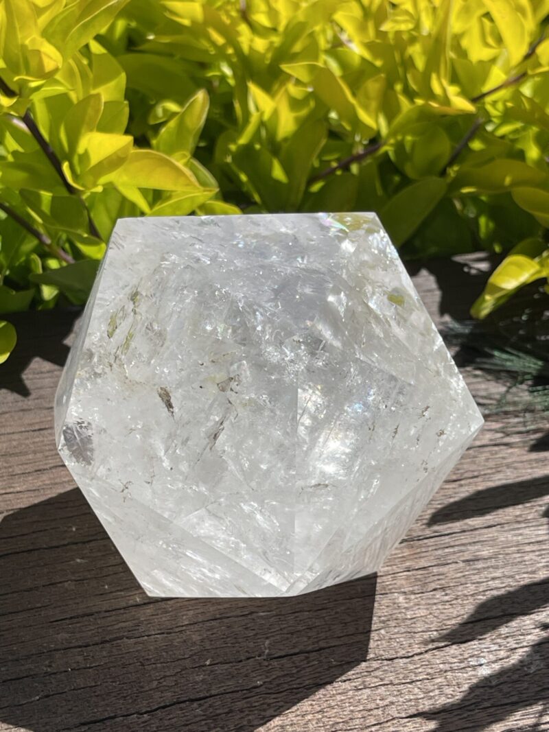 Flow Intuition: Rainbow Clear Quartz Icosahedron (976g)