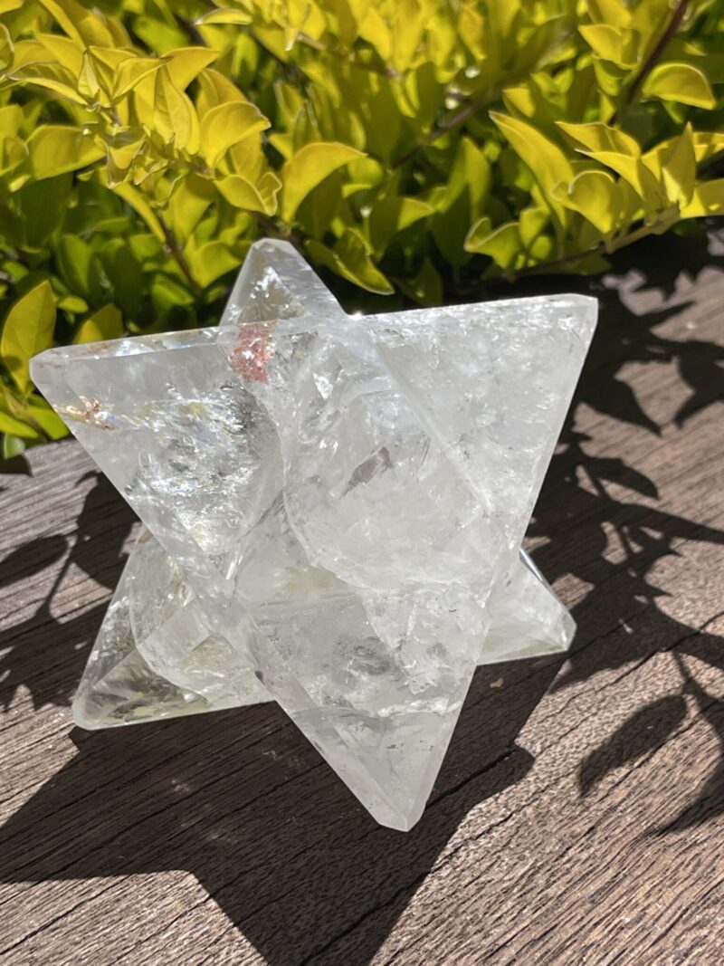 Divine Energy: Rainbow Clear Quartz Merkabah (682g)