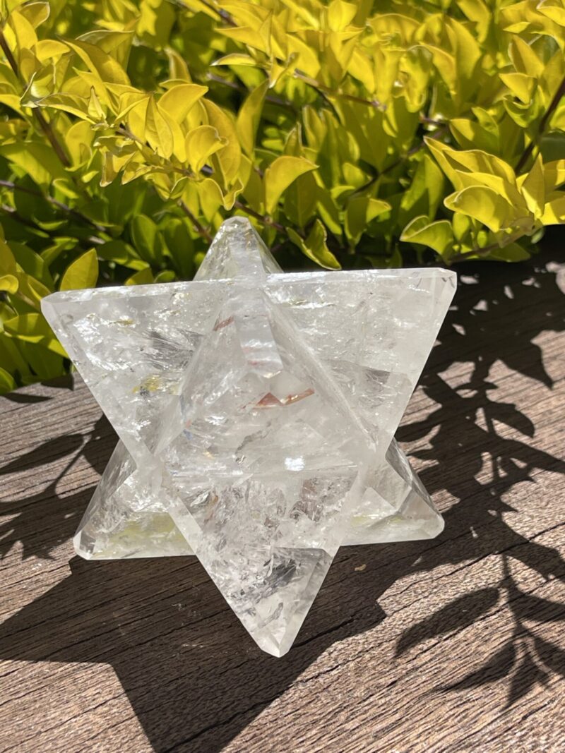 Divine Energy: Rainbow Clear Quartz Merkabah (682g)